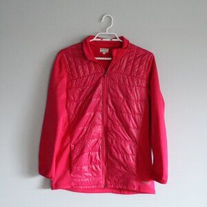 Running Room Women's Sz XS Pink Insulated Fleece Track‎ Full Zip Athletic Jacket